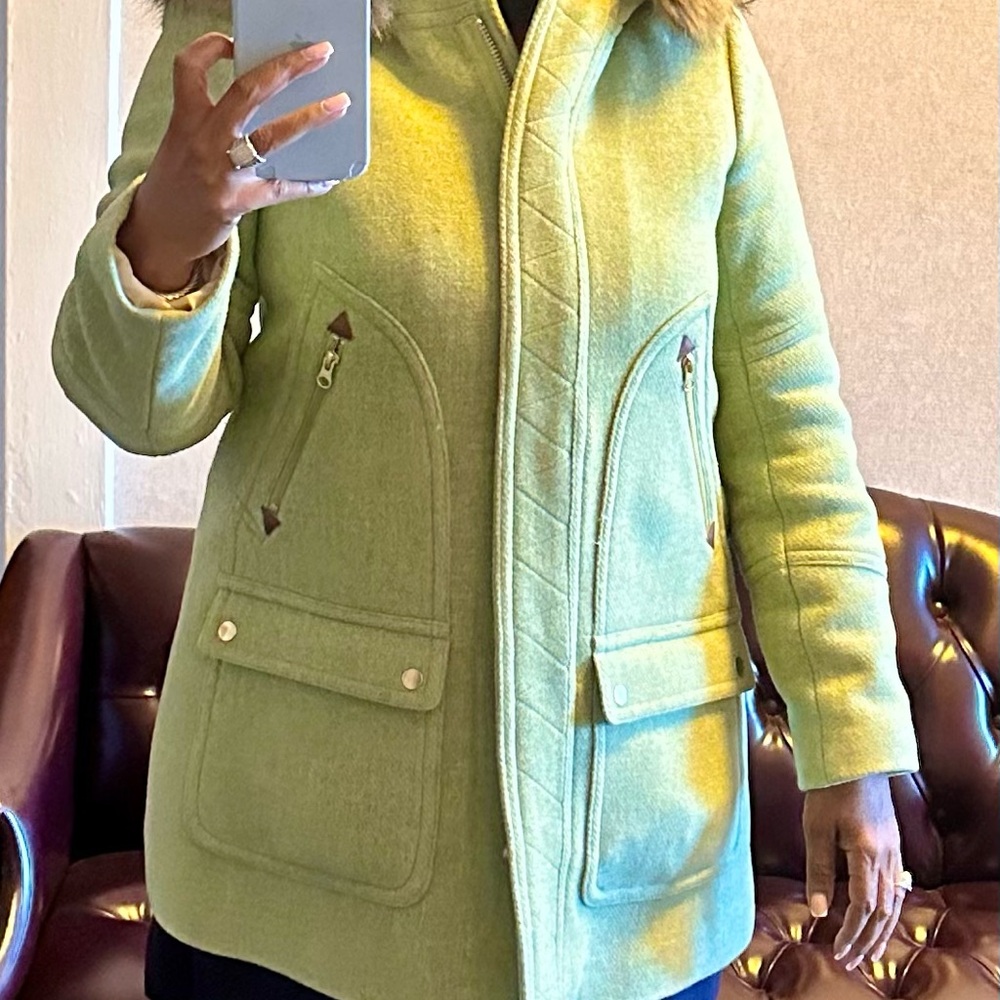 J. Crew Green Utility Jacket with Classic Design